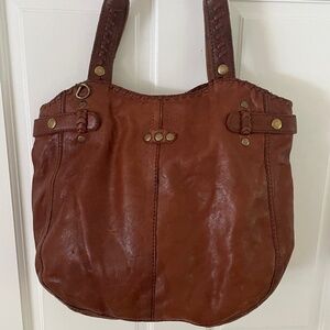 lucky brand brown leather large bag